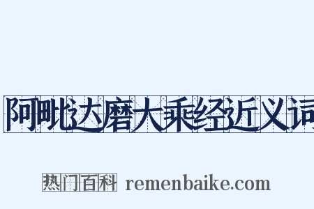 阿毗达磨大乘经近义词是什么意思的图片